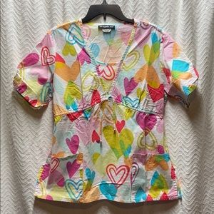Los Angeles Rose size XL scrub Top
